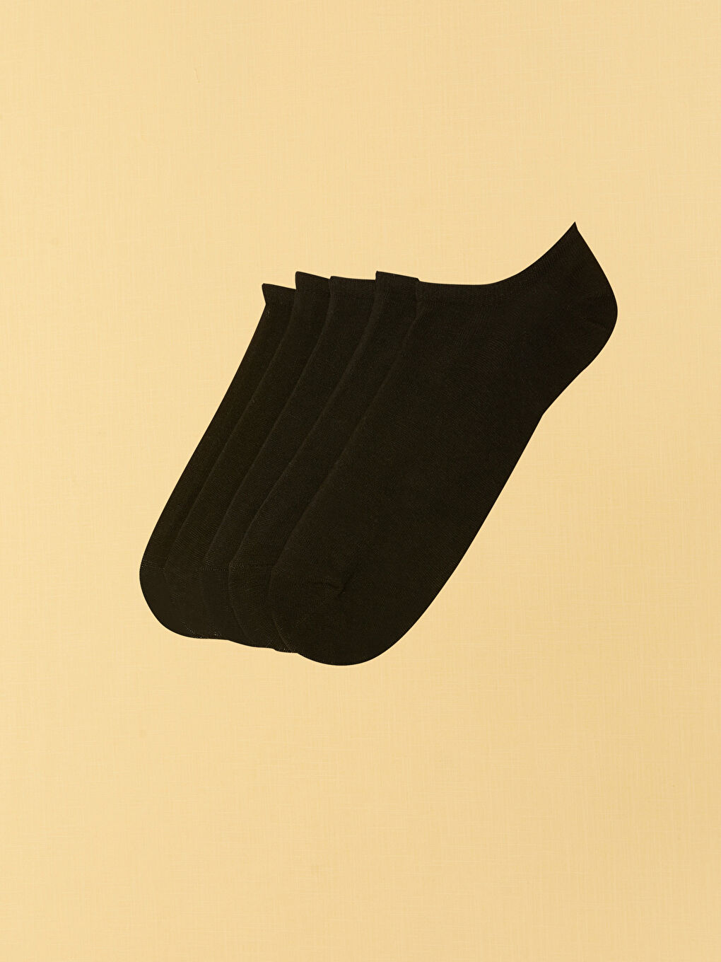 Siyah Çizgili Erkek Sneaker Çorap 5'li-1