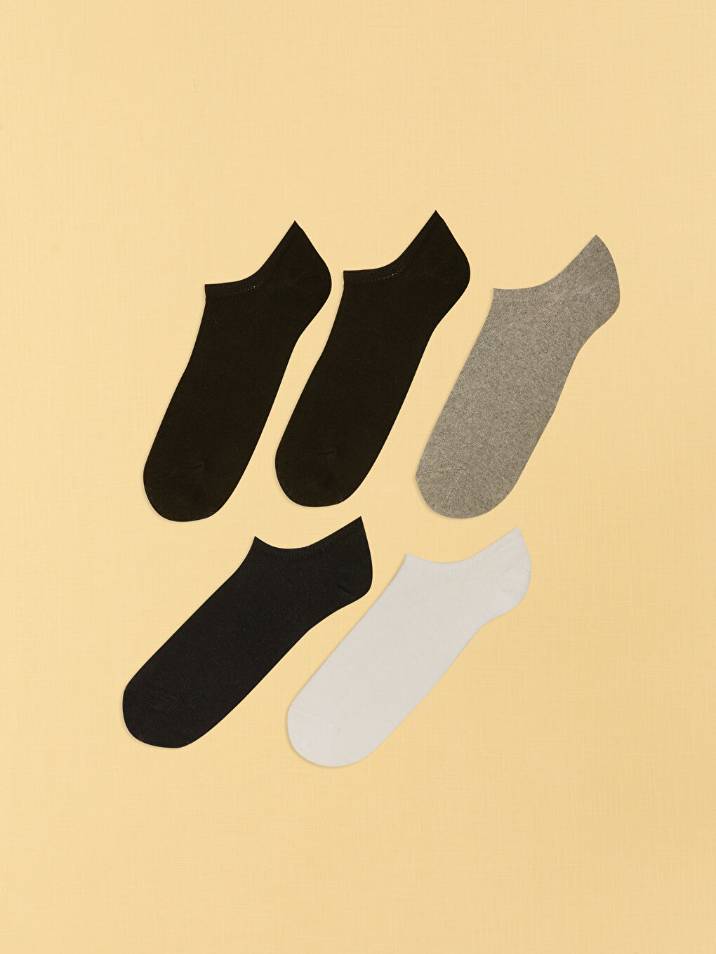 Karışık Çizgili Erkek Sneaker Çorap 5'li