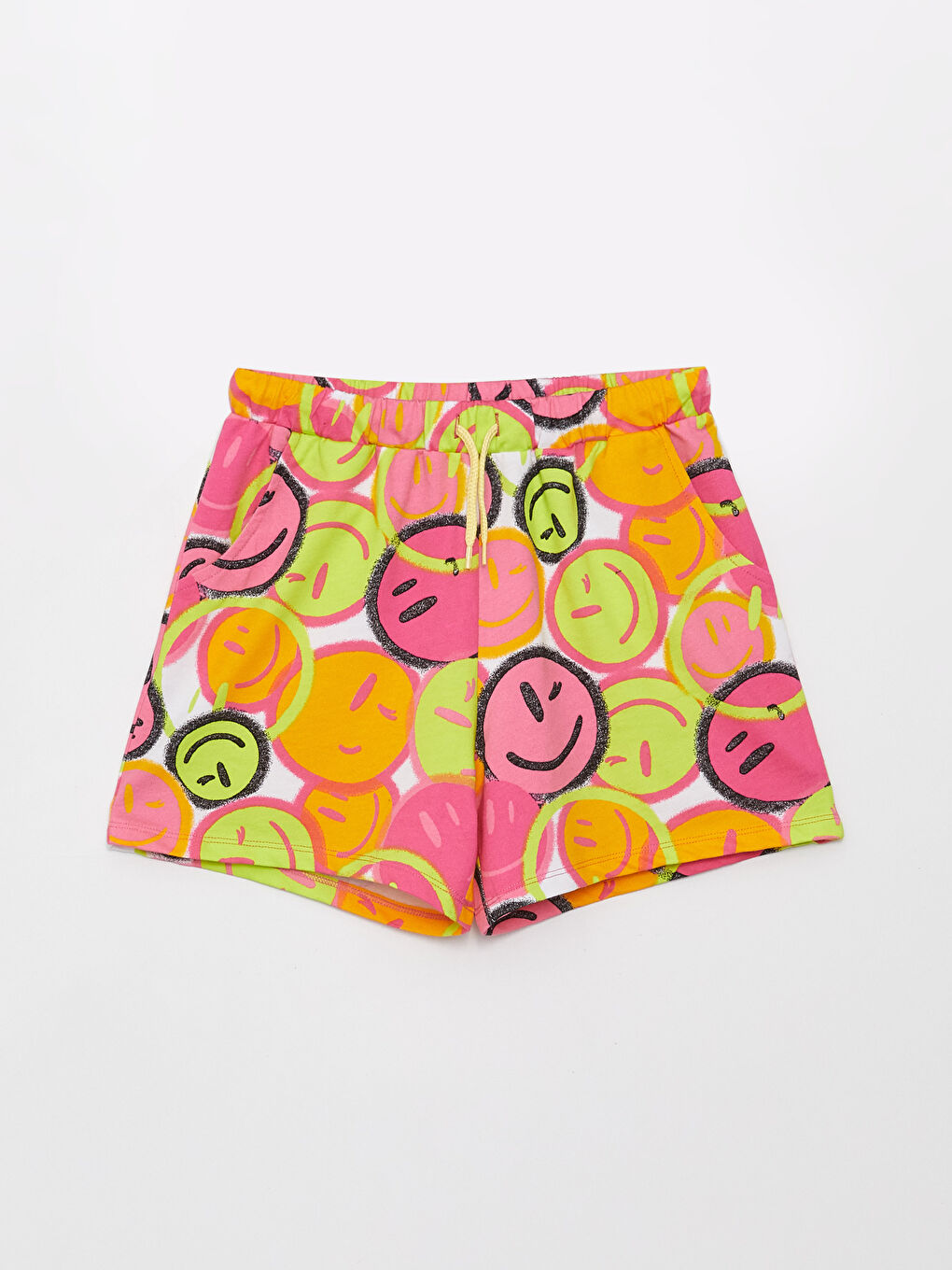 Elasticated Waist Printed Girls' Shorts