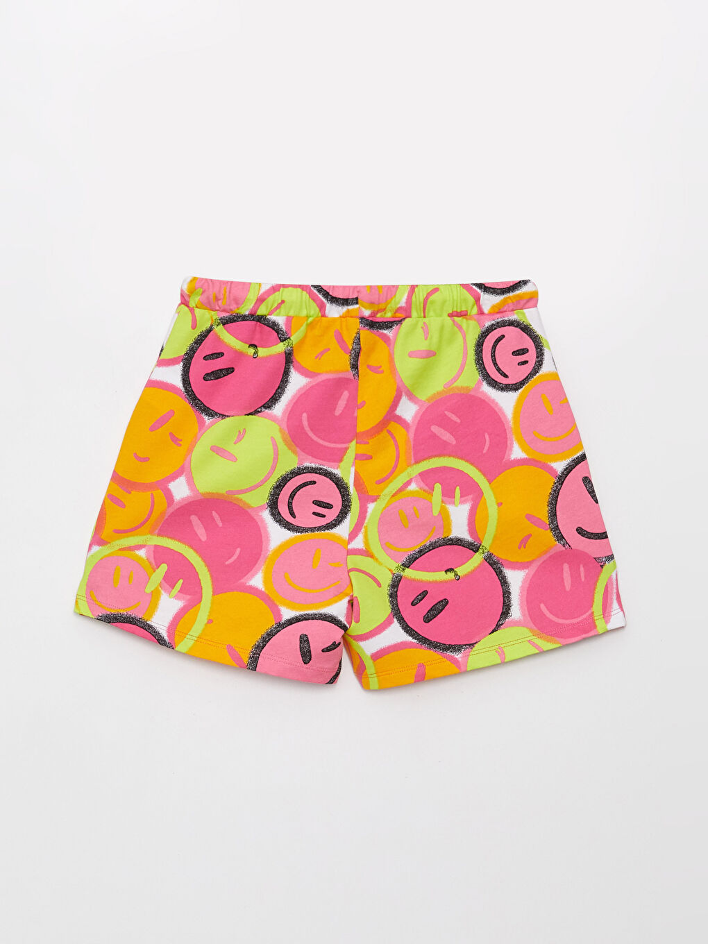 Elasticated Waist Printed Girls' Shorts-1
