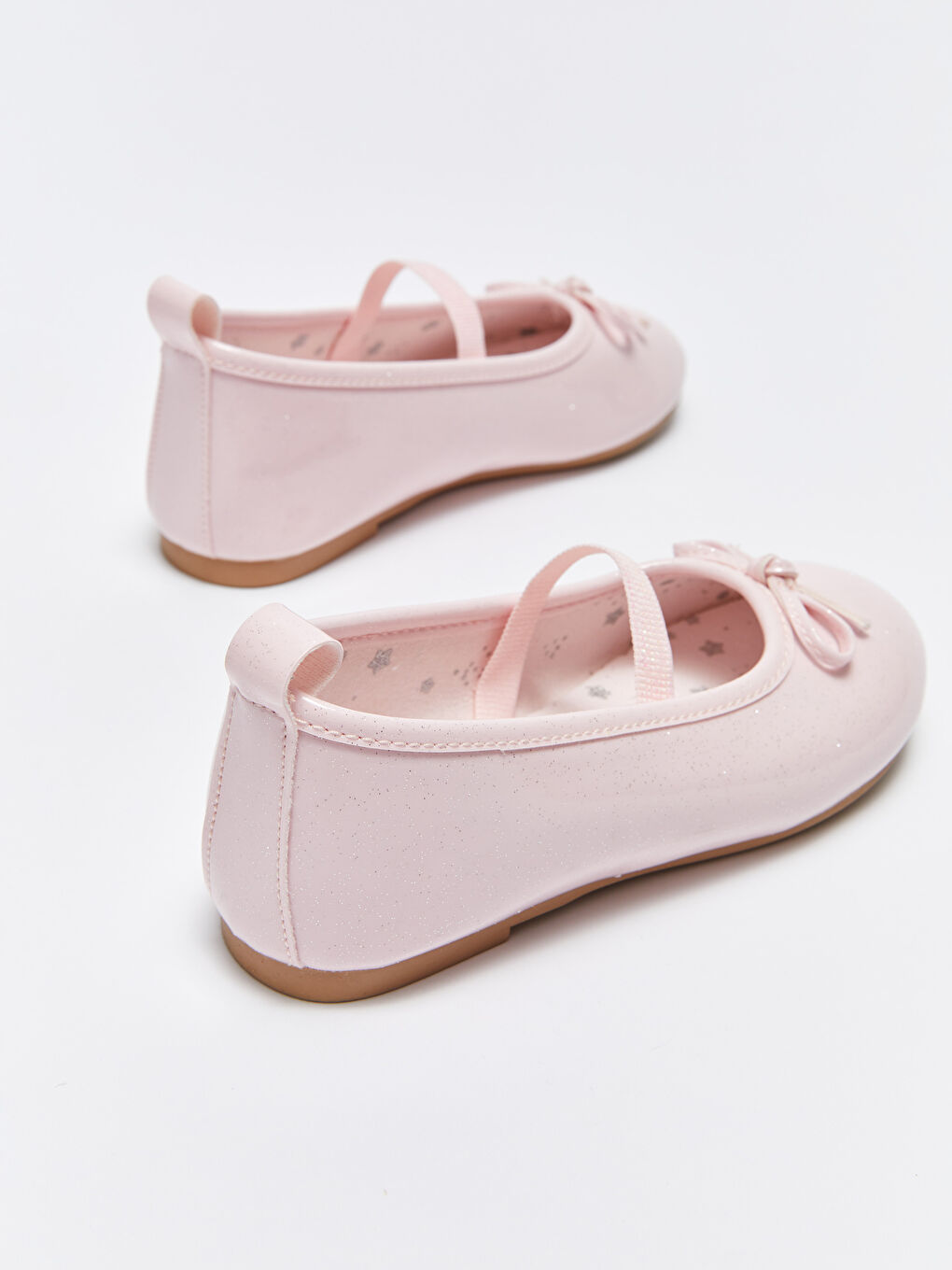 Pembe 25-30 Numara Fiyonk Detaylı Simli Kız Çocuk Babet-4