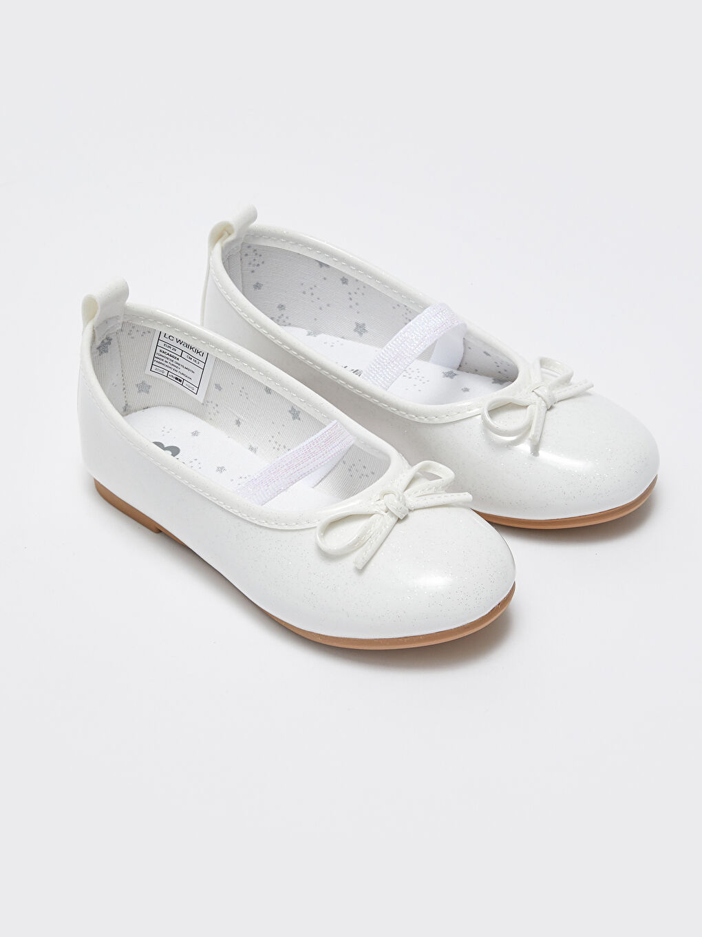LCW STEPS Number 25-30 Bow Detailed Silvery Girls' Flats -S3CA60Z4-J5E