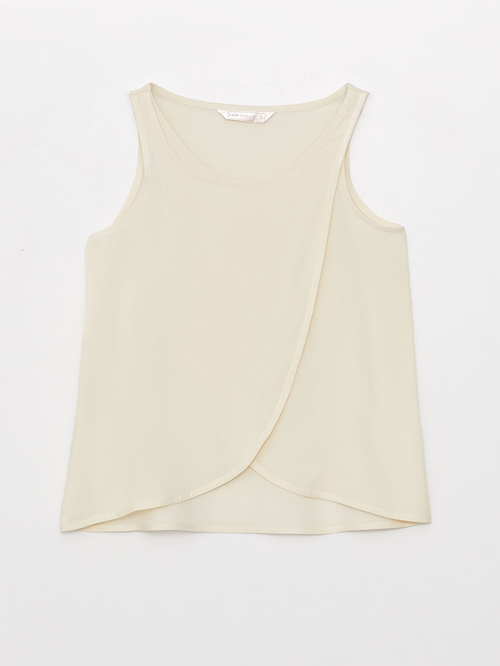 Bej U Yaka Desenli Vual Kadın Pijama Takımı-6