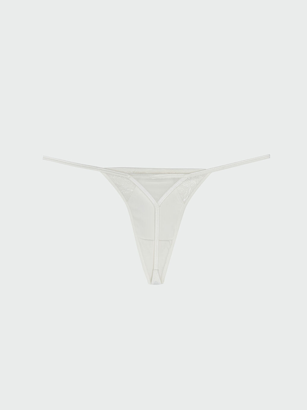Satin Lace Detailed Fantasy Thong Panties -S3CB00Z8-FDU