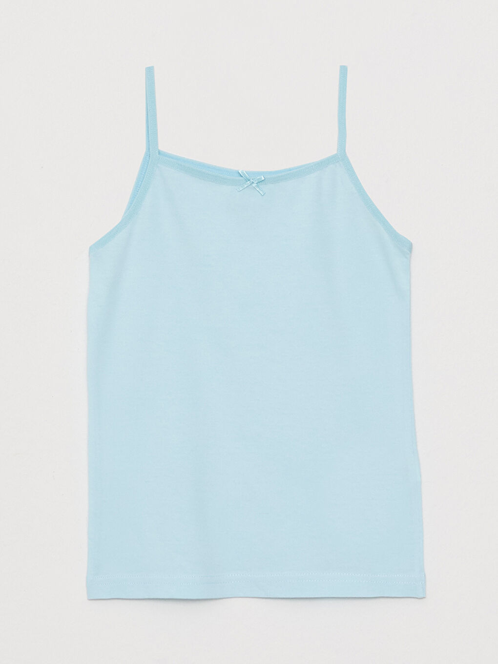 تيشيرت بحمّالات بياقة مربعة سادة للبنات