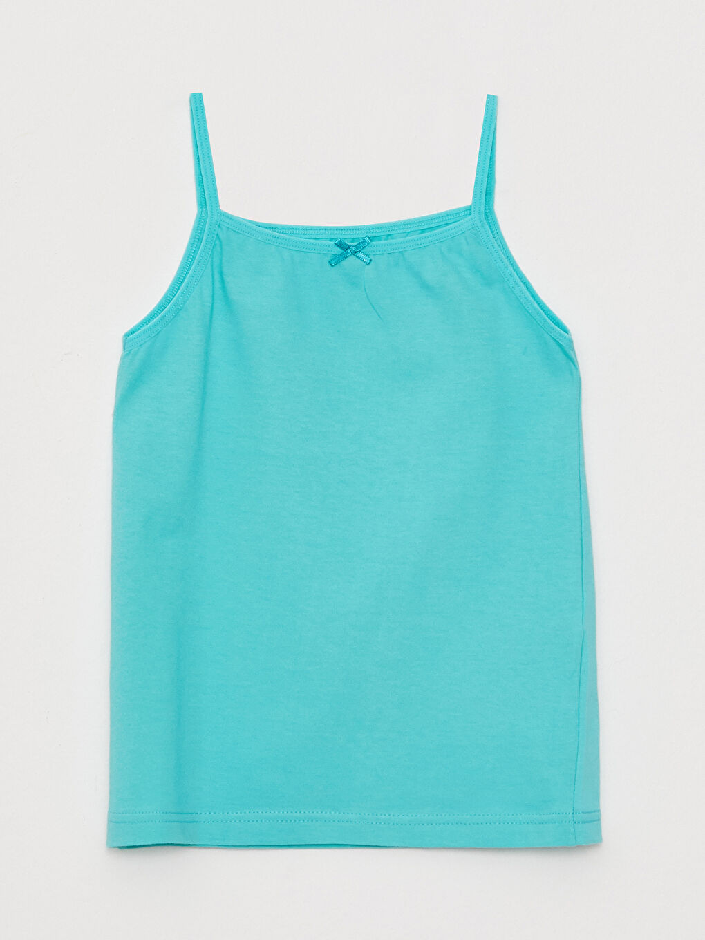 تيشيرت بحمّالات بياقة مربعة سادة للبنات