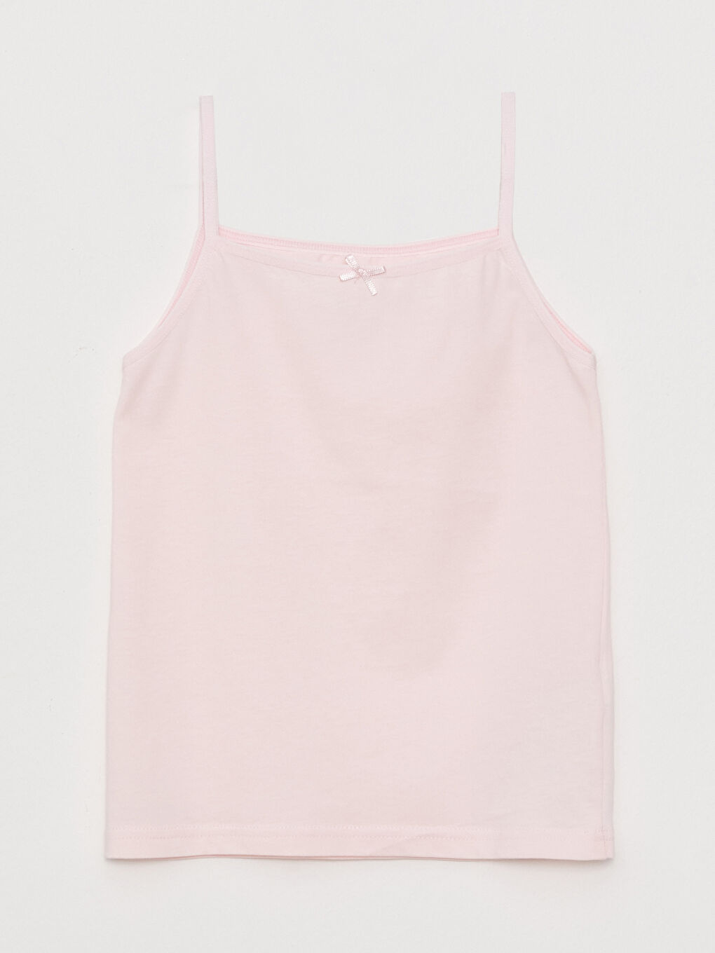 تيشيرت بحمّالات بياقة مربعة سادة للبنات