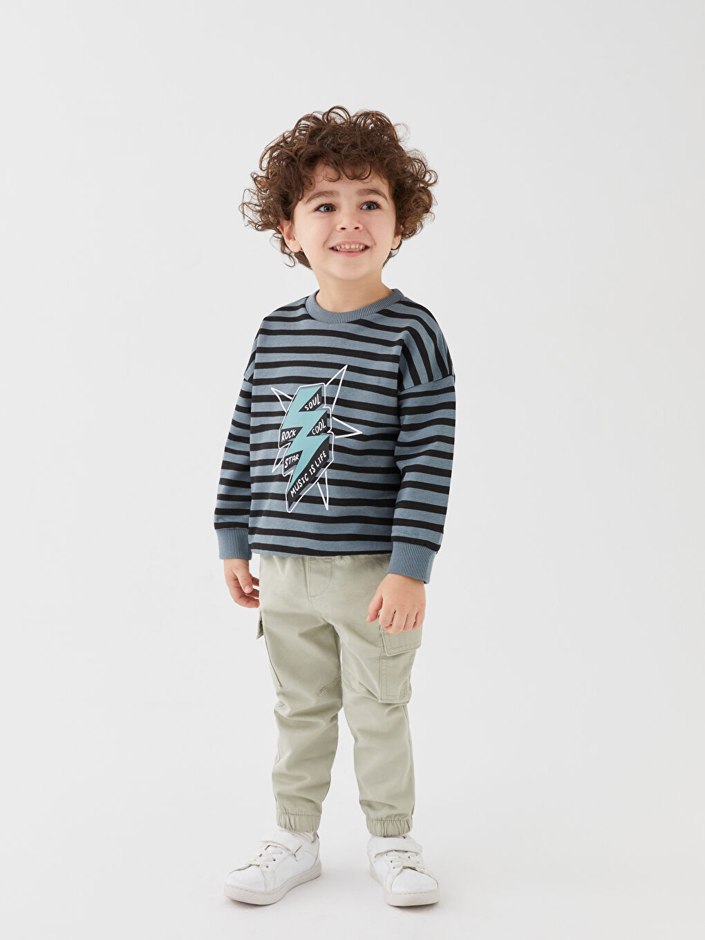 سويت شيرت أولاد رضع مطبوع بياقة دائرية-2