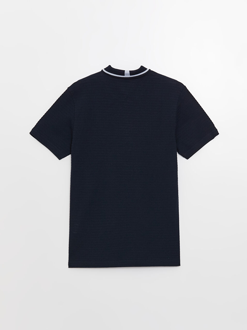 Lacivert Polo Yaka Kısa Kollu Penye Erkek Tişört-6