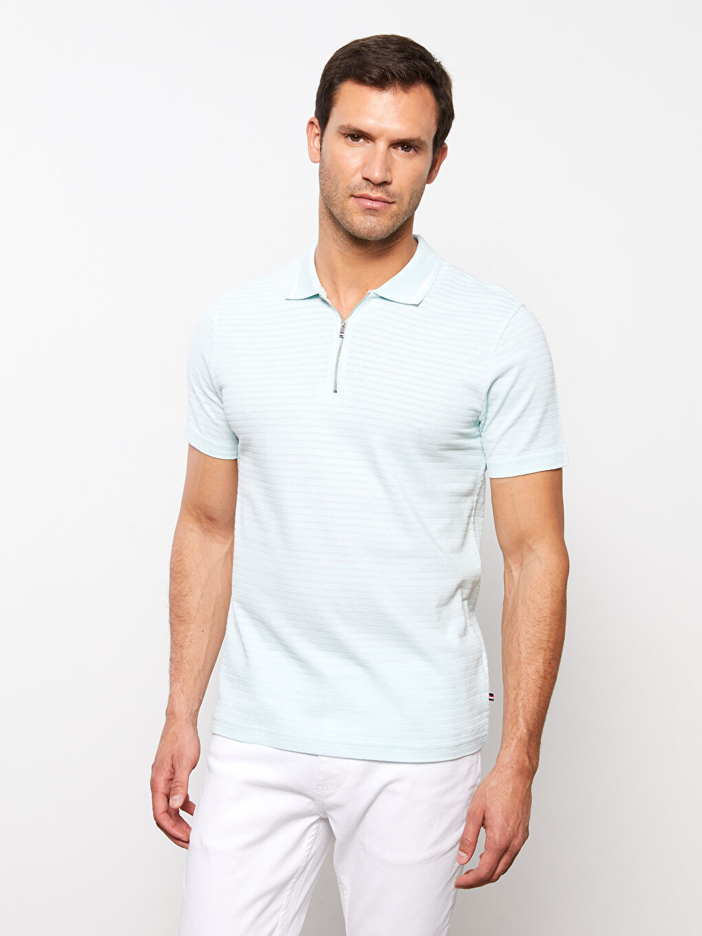 Polo Neck Short Sleeve Jersey Men's T-Shirt-1