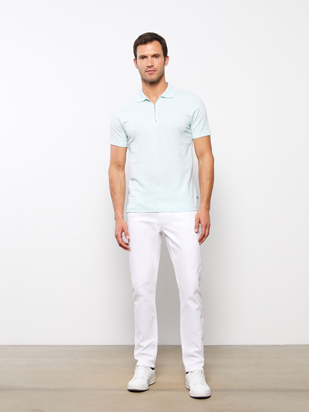 Polo Neck Short Sleeve Jersey Men's T-Shirt-2