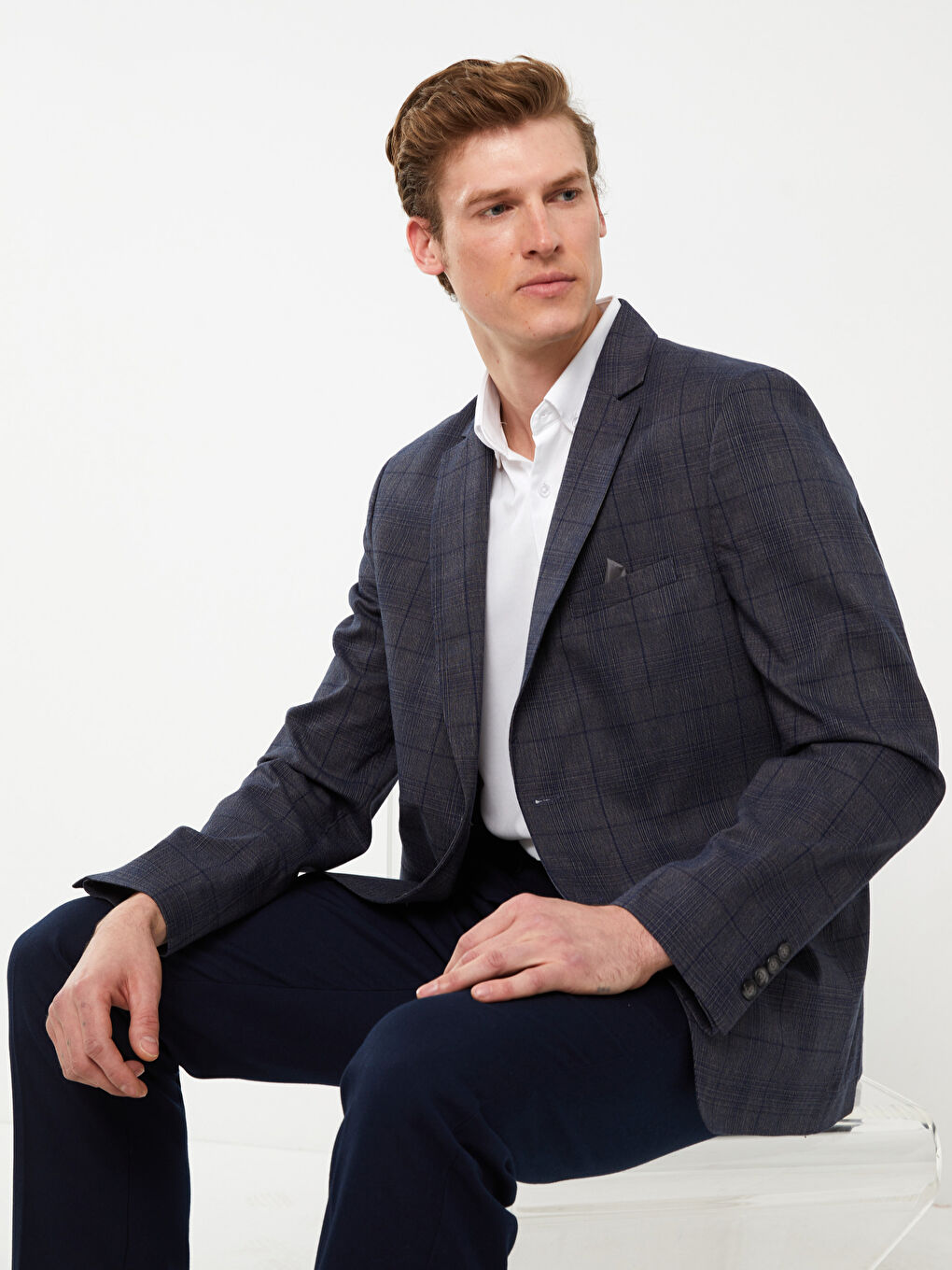 LCWAIKIKI Classic Regular Fit Men's Blazer Jacket -S3CB45Z8-GDU