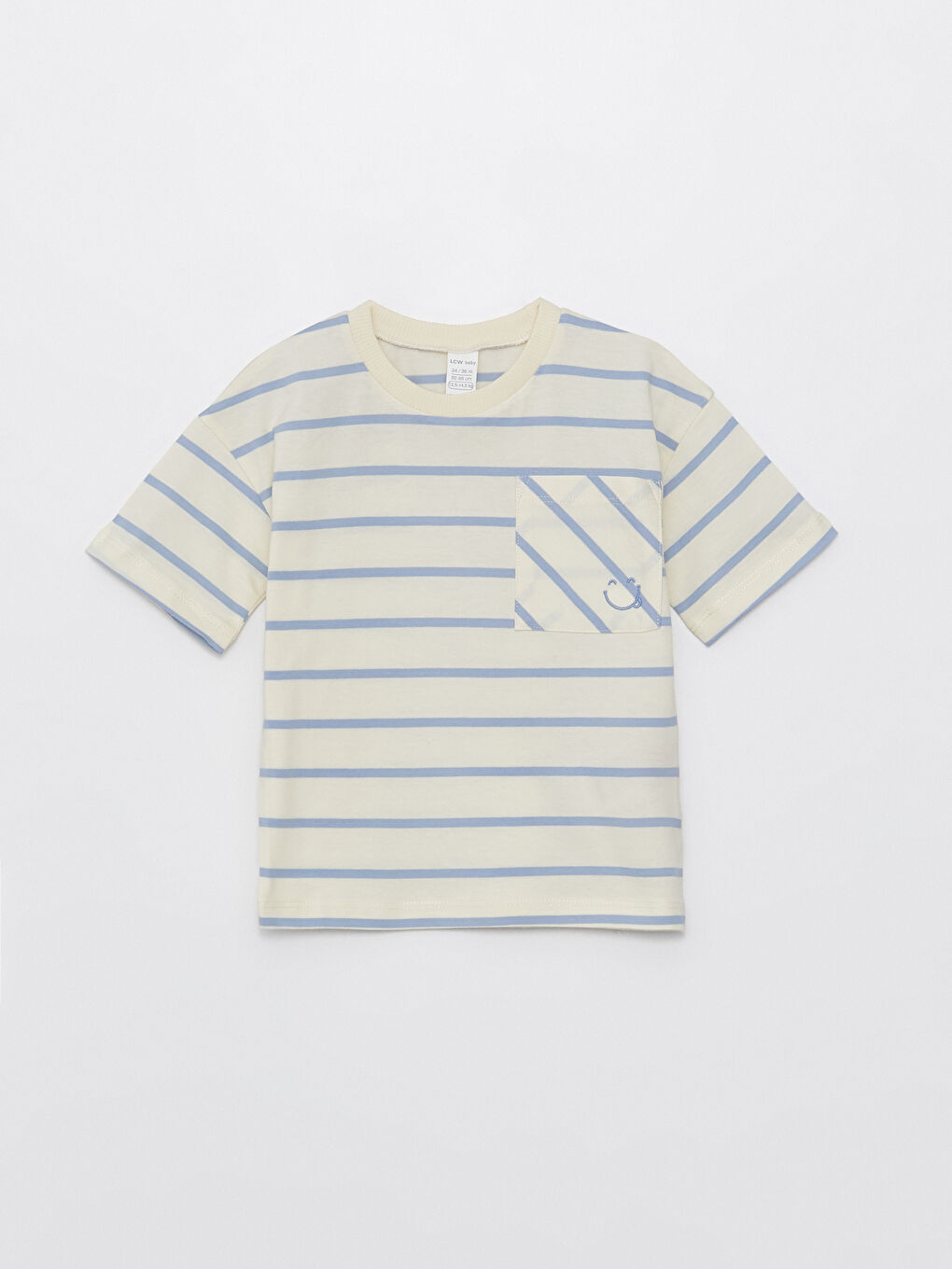 تيشيرت للأولاد الرضع بياقة دائرية وكم قصير-2