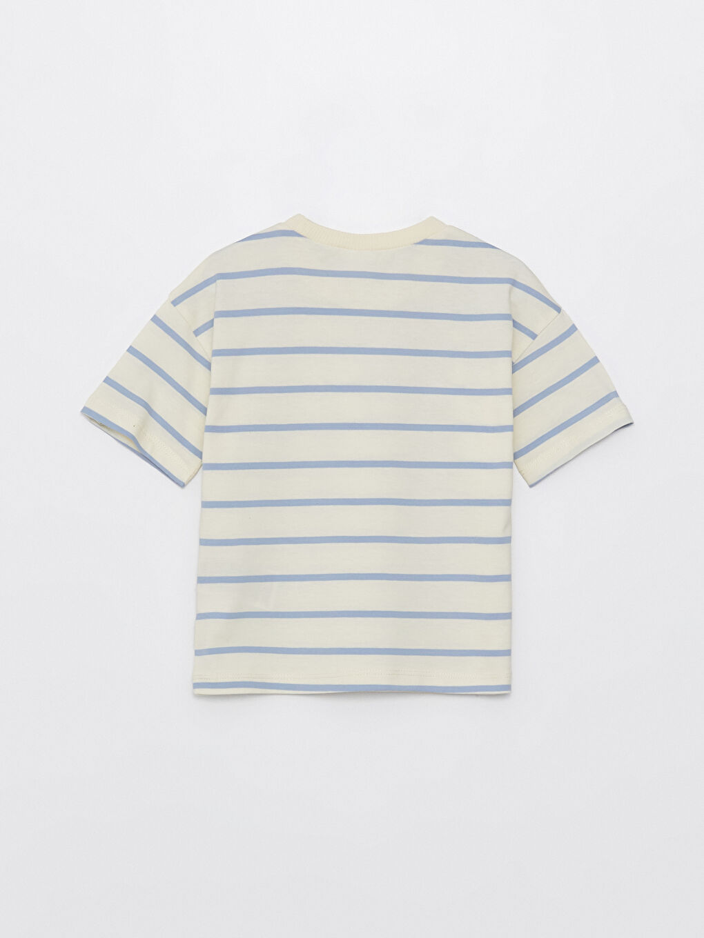 تيشيرت للأولاد الرضع بياقة دائرية وكم قصير-3