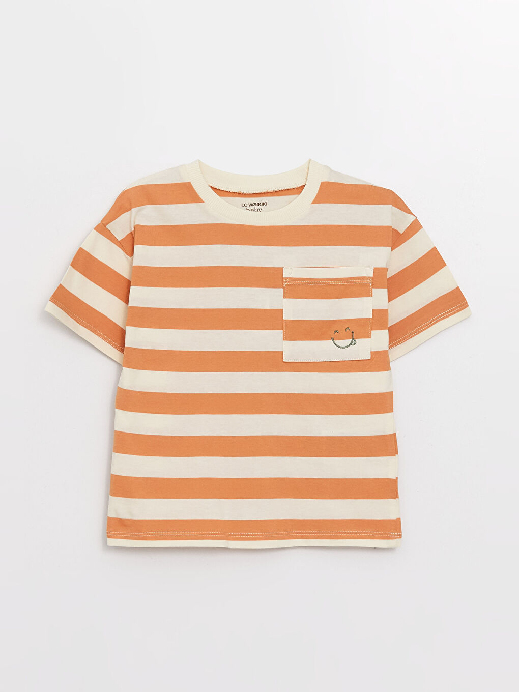 تيشيرت للأولاد الرضع بياقة دائرية وكم قصير-2