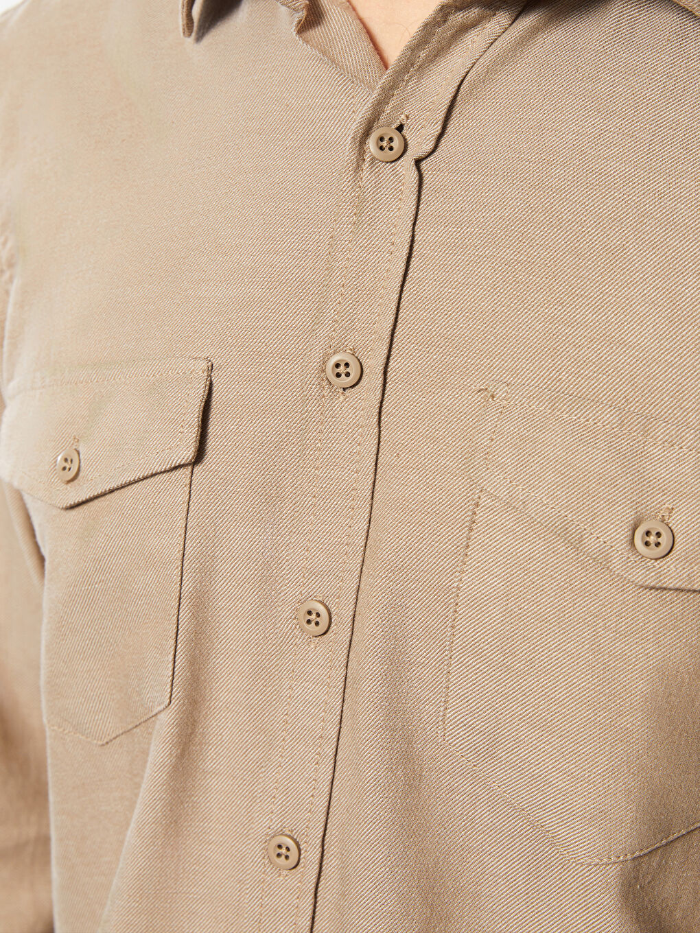 LCWAIKIKI Basic Regular Fit Long Sleeve Gabardine Shirt -S3CB79Z8-DFV