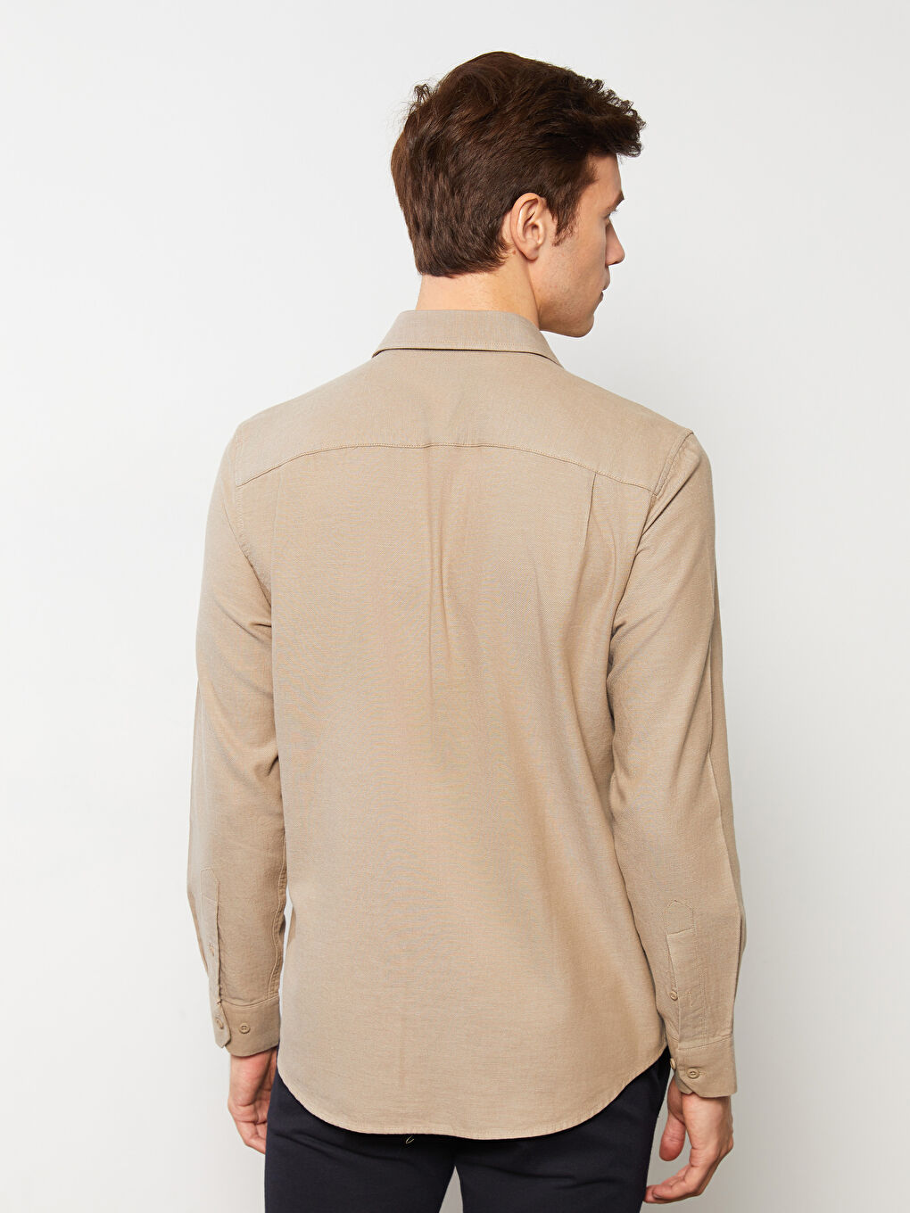 LCWAIKIKI Basic Regular Fit Long Sleeve Gabardine Shirt -S3CB79Z8-DFV