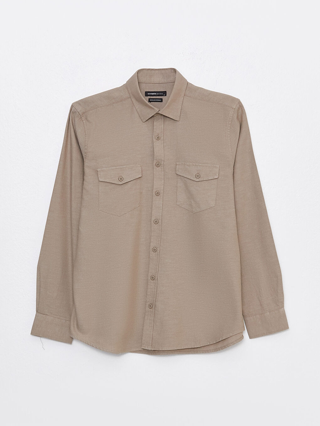 LCWAIKIKI Basic Regular Fit Long Sleeve Gabardine Shirt -S3CB79Z8-DFV
