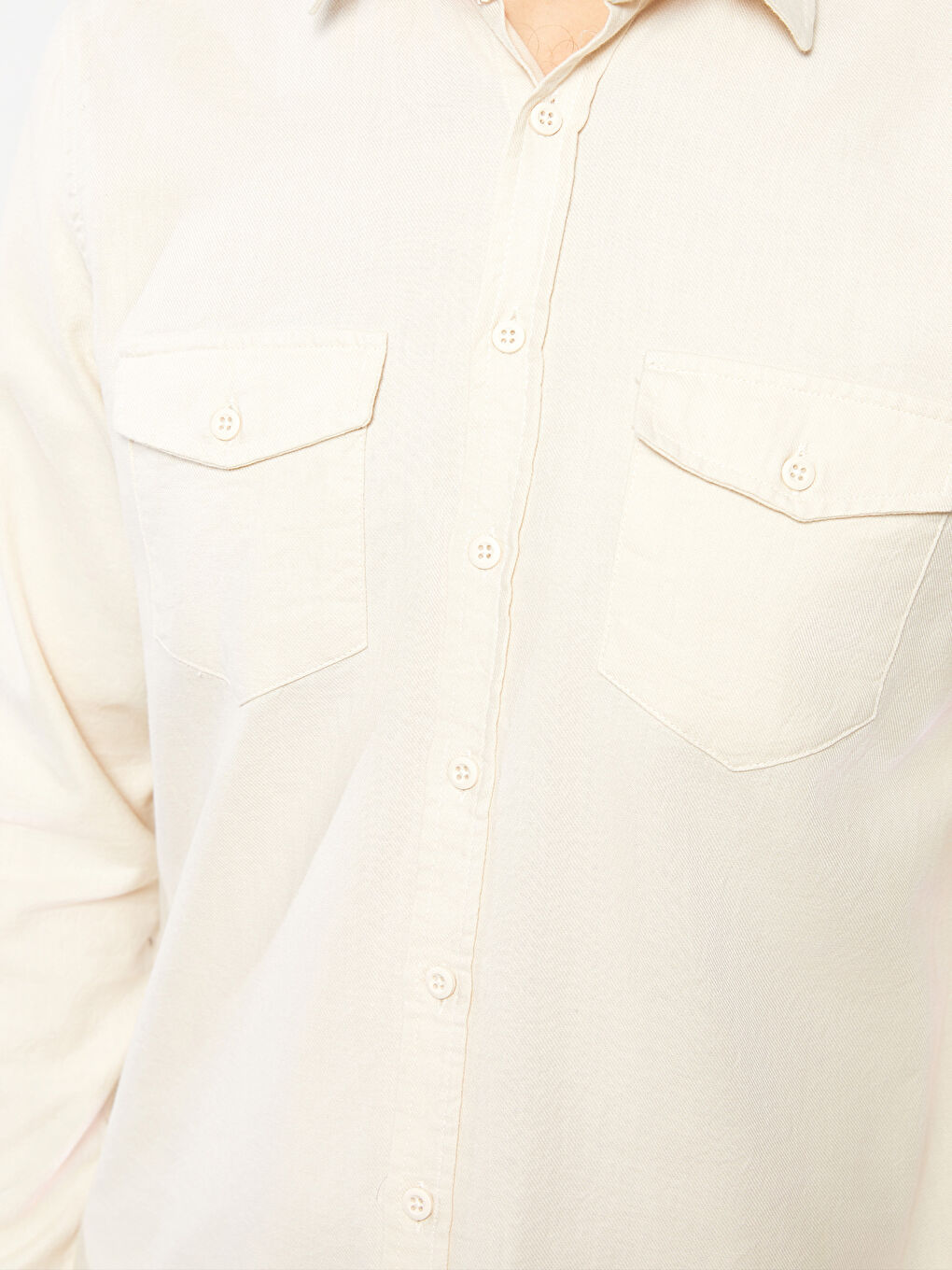 Cămașă Gabardine Regular Fit cu Mânecă Lungă -3