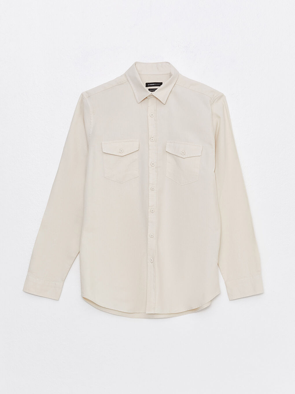 Cămașă Gabardine Regular Fit cu Mânecă Lungă -5