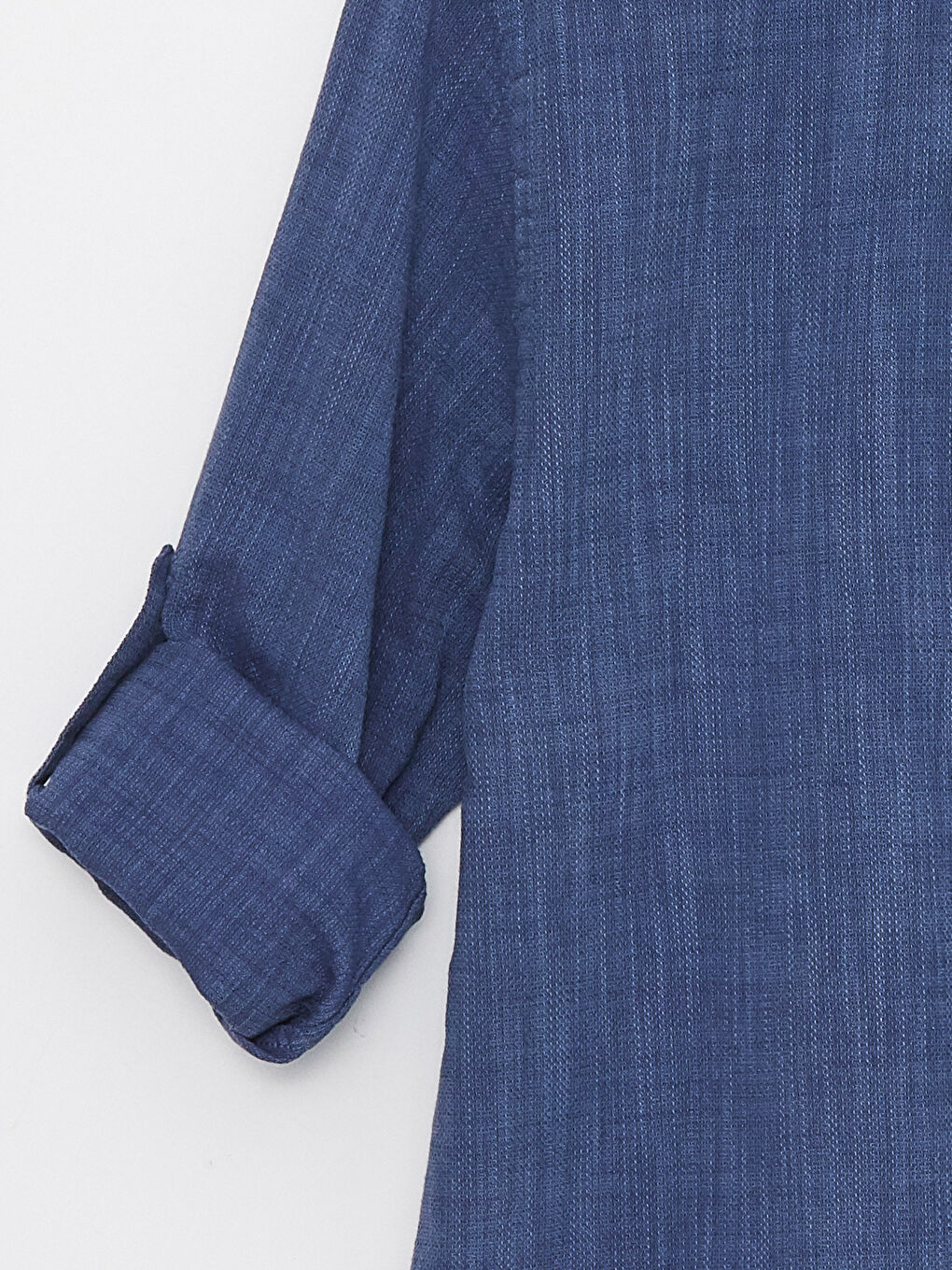 Lacivert Regular Fit Uzun Kollu Poplin Erkek Gömlek-7