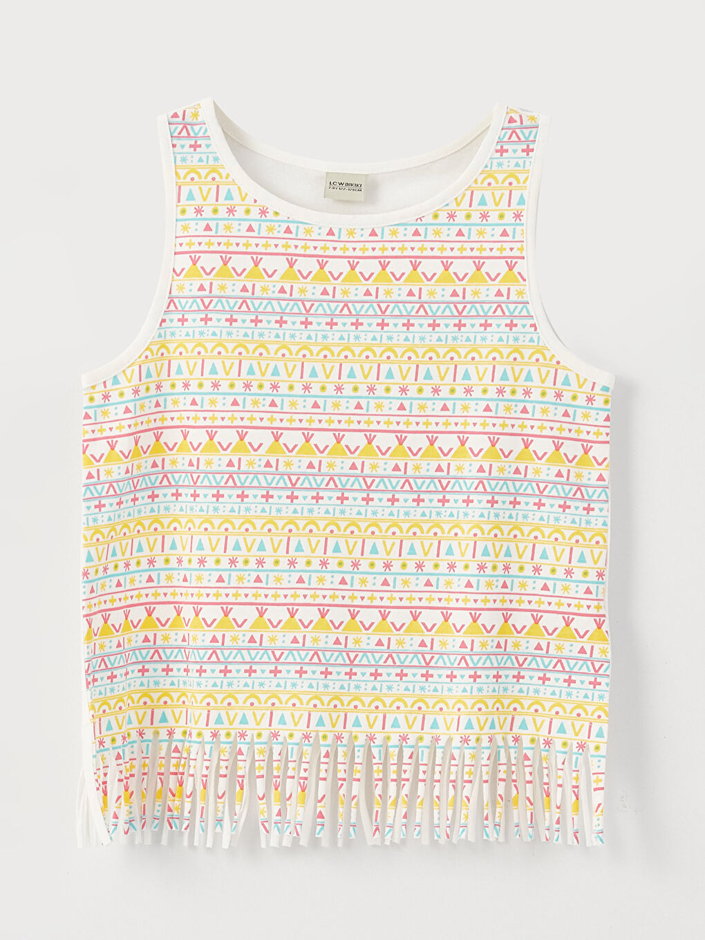 LCW Kids Crew Neck Printed Girls' Tank Top -S3CB98Z4-R9J