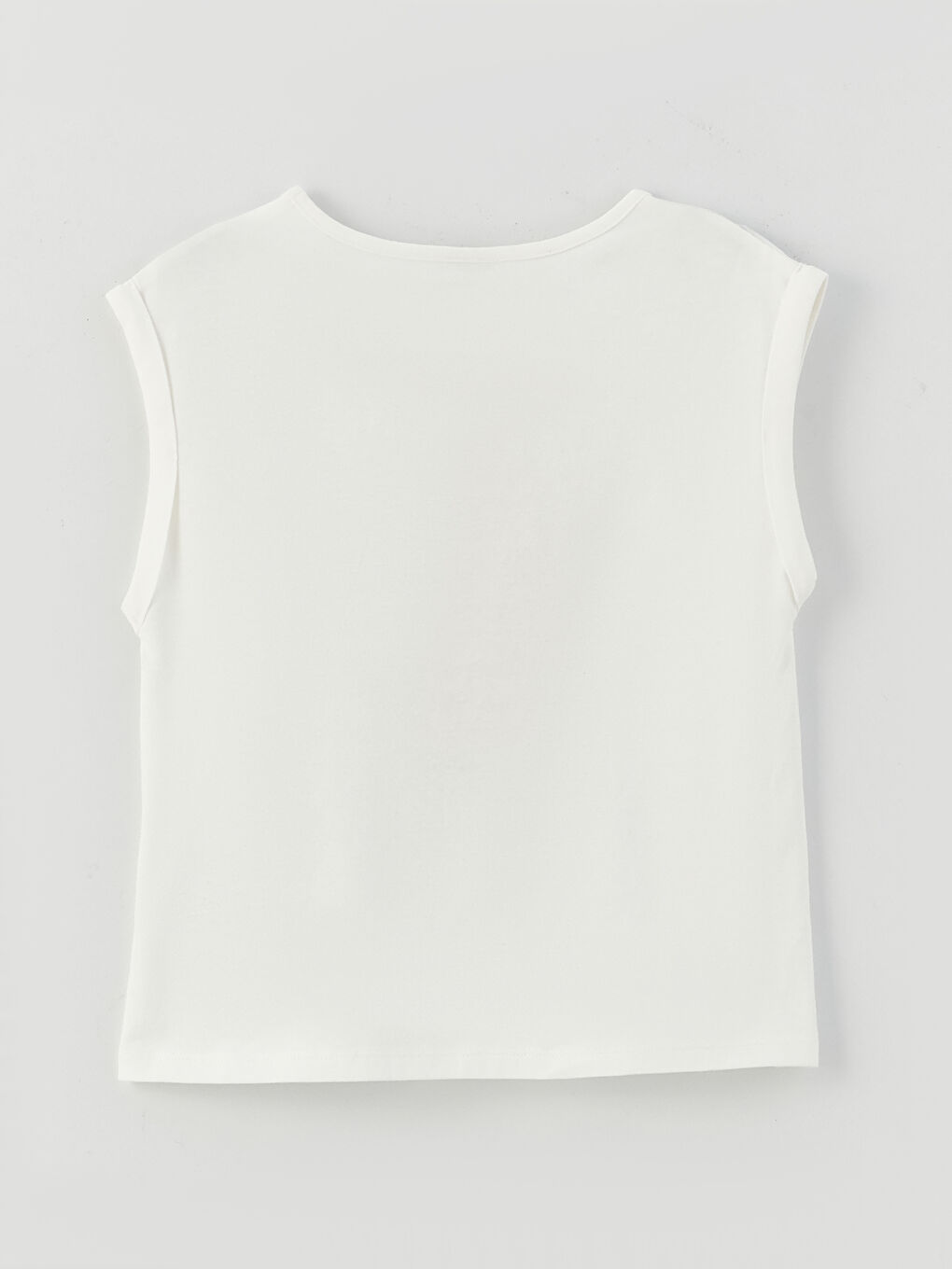 Crew Neck Printed Girls' Tank Top-1