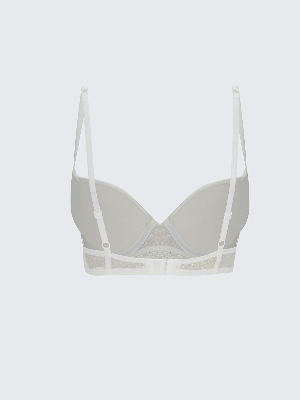 Ekru Balenli Dolgulu Dantelli Fantezi Tişört Sütyen-1