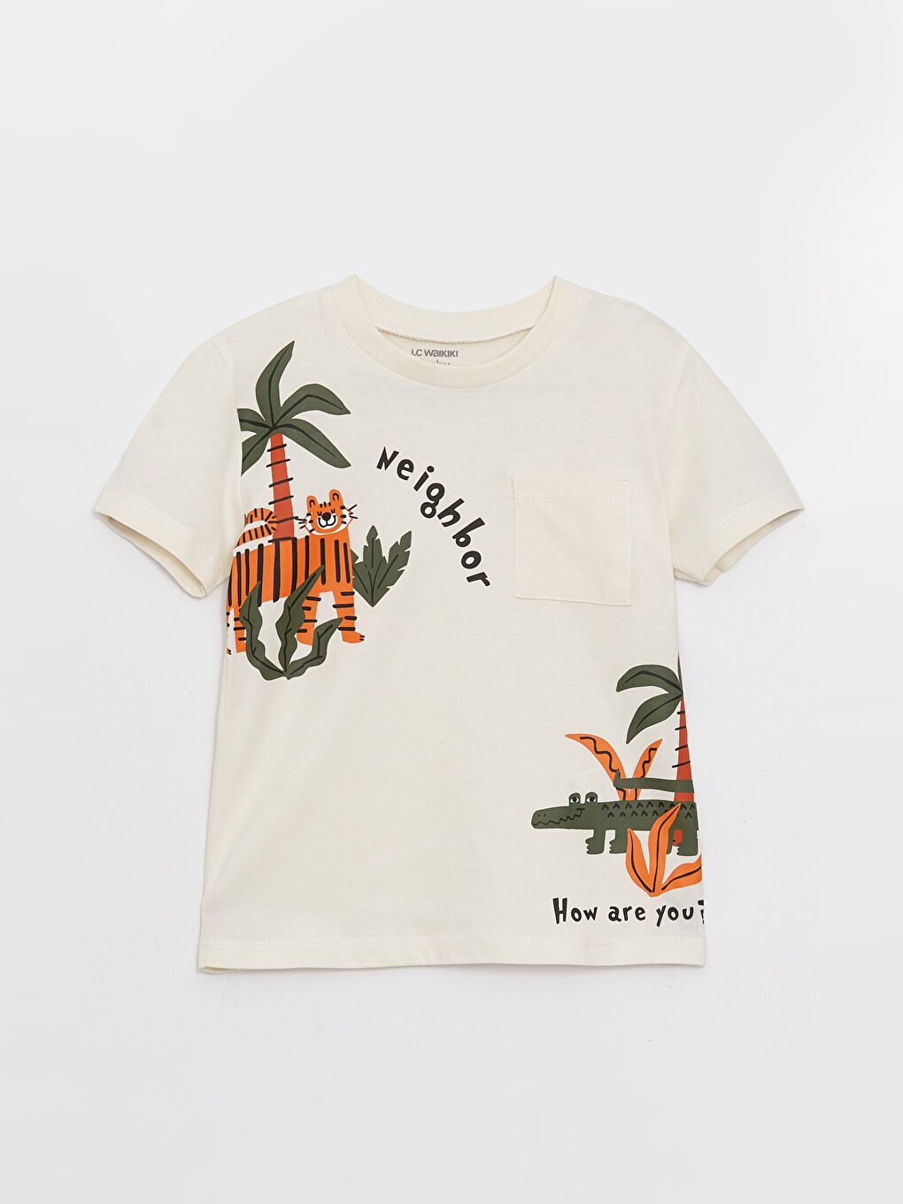 LC Waikiki Crew Neck Short Sleeve Printed Baby Boys' T-Shirt -S3CC14Z1-QVK