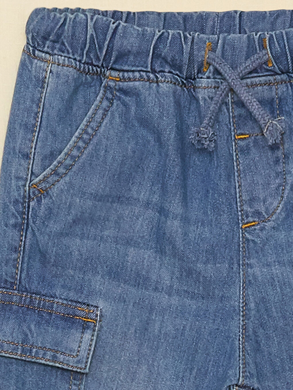 Elasticated Waist Basic Baby Boys' Jeans-4