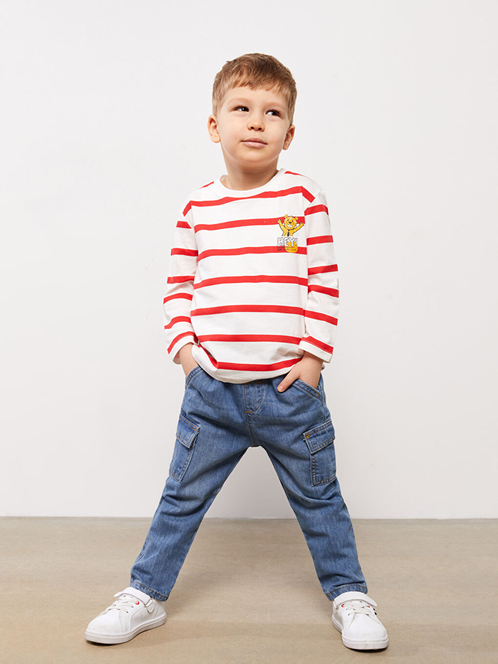 Elasticated Waist Basic Baby Boys' Jeans-1