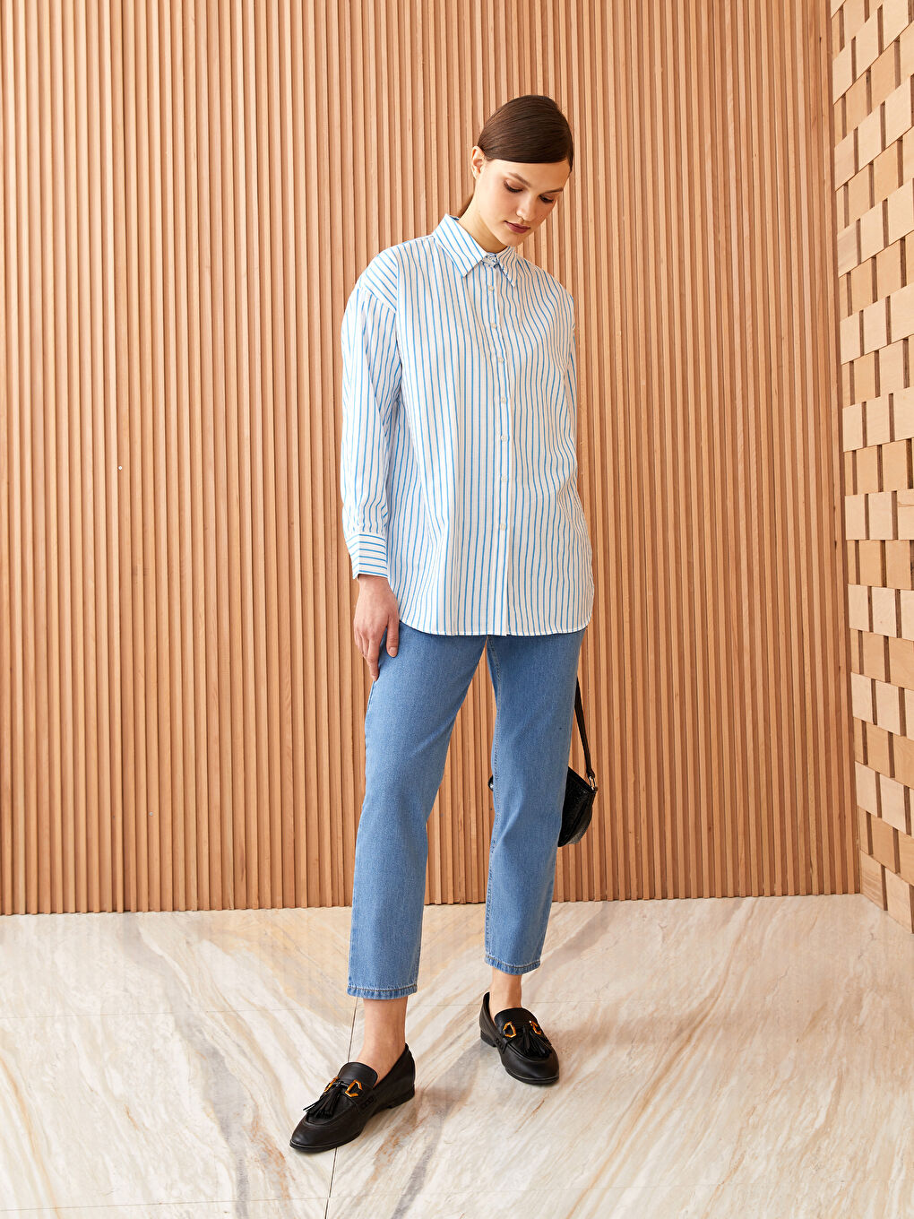 Striped Long Sleeve Women's Shirt-2