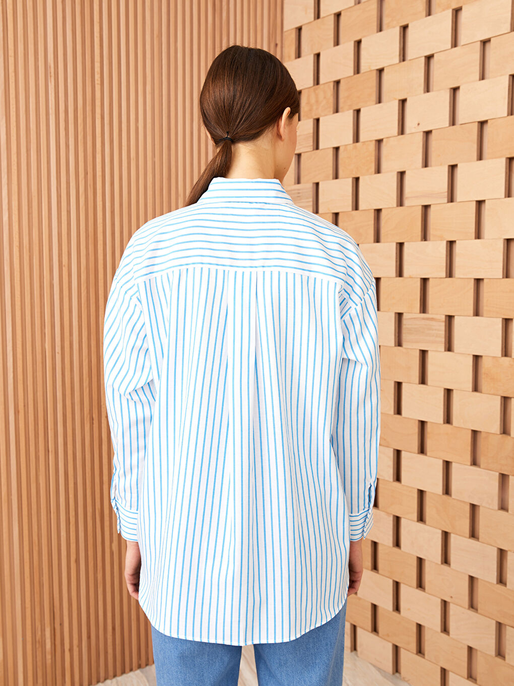 Striped Long Sleeve Women's Shirt-3