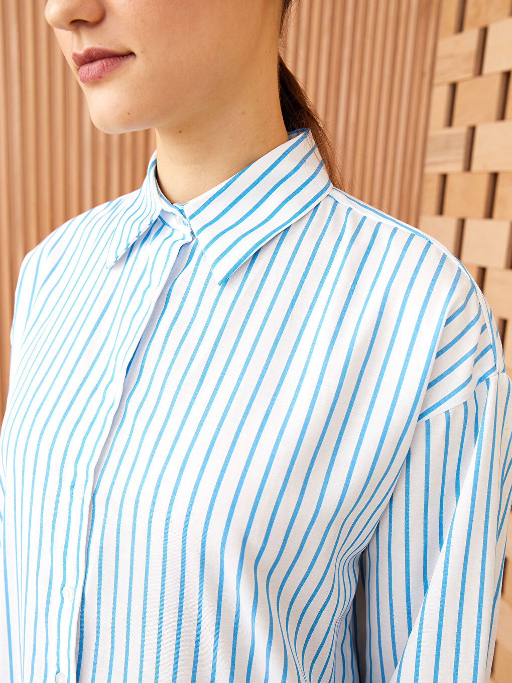 Striped Long Sleeve Women's Shirt-4