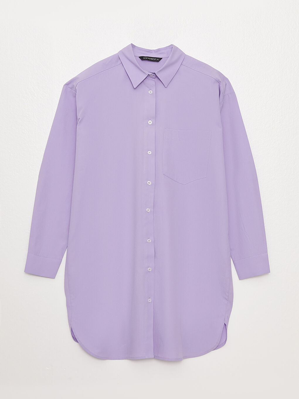 قميص تونيك سادة كم طويل واسع للسيدات-5