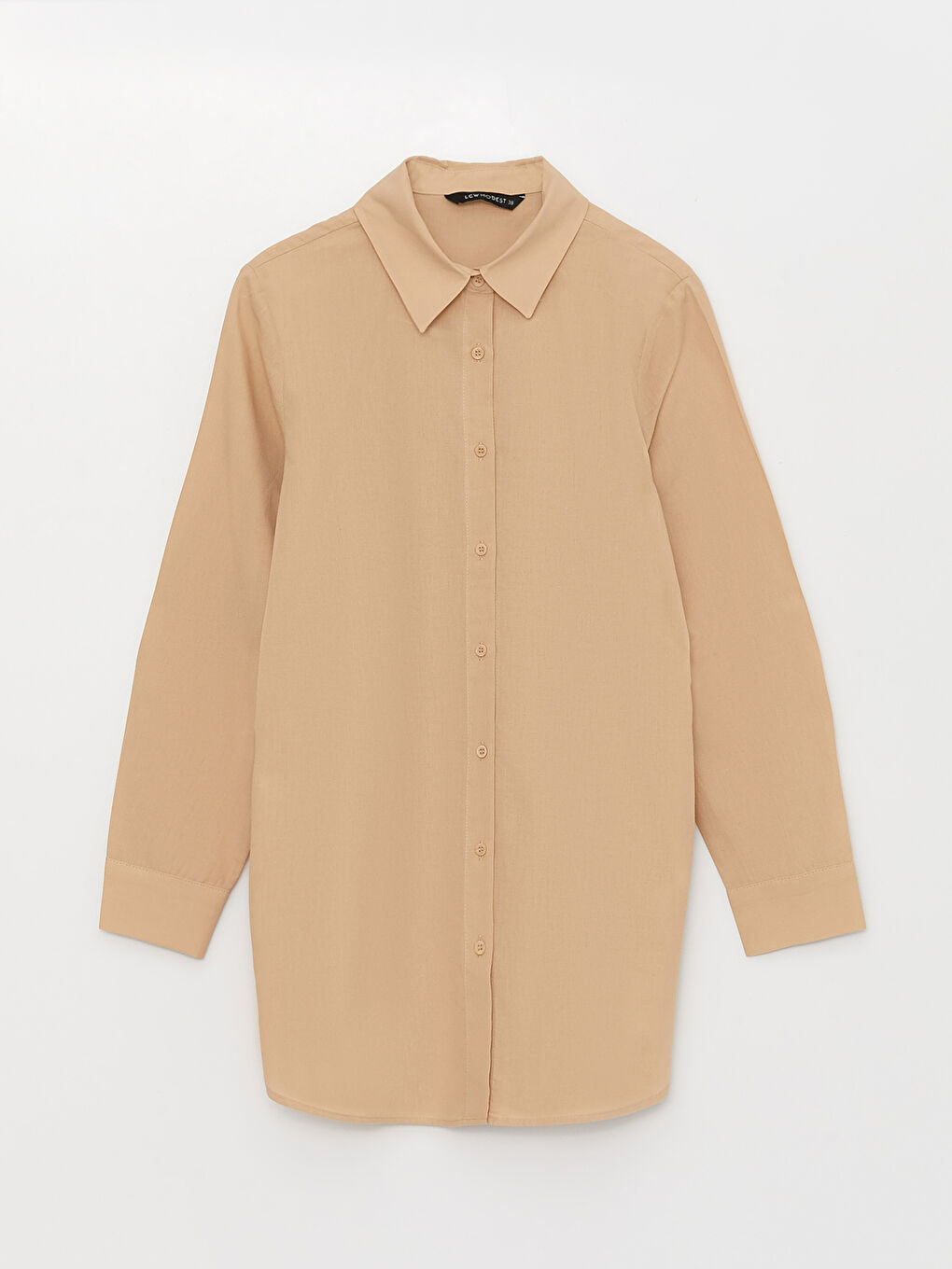 Plain Long Sleeve Women's Shirt Tunic-5