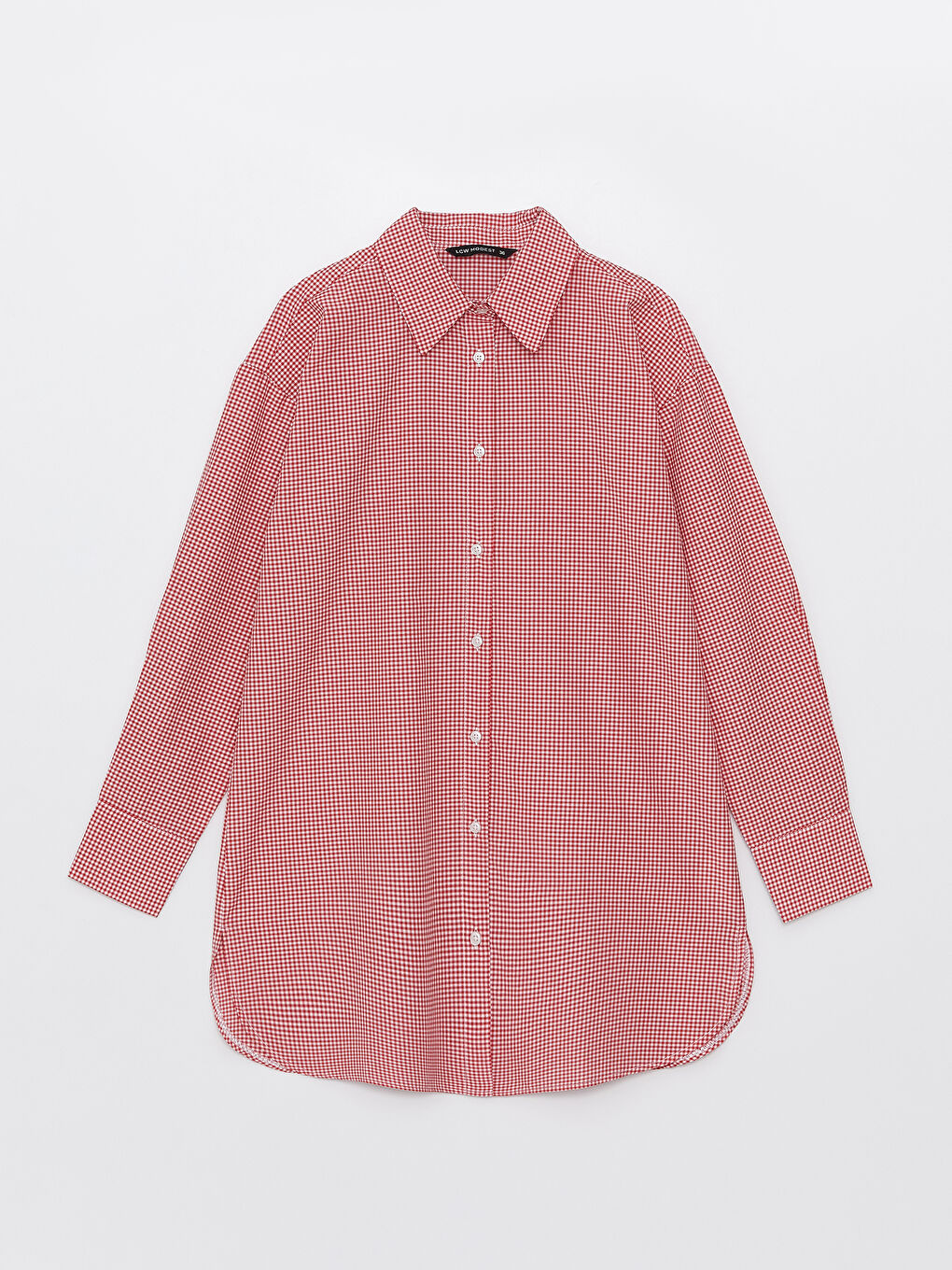 Tunique Chemise à Manches Longues Écossais pour Femmes-5