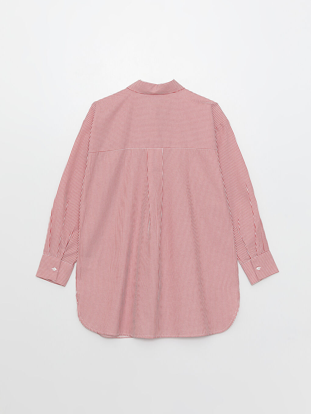 قميص تونيك مخطط كم طويل بوبلين للسيدات-6