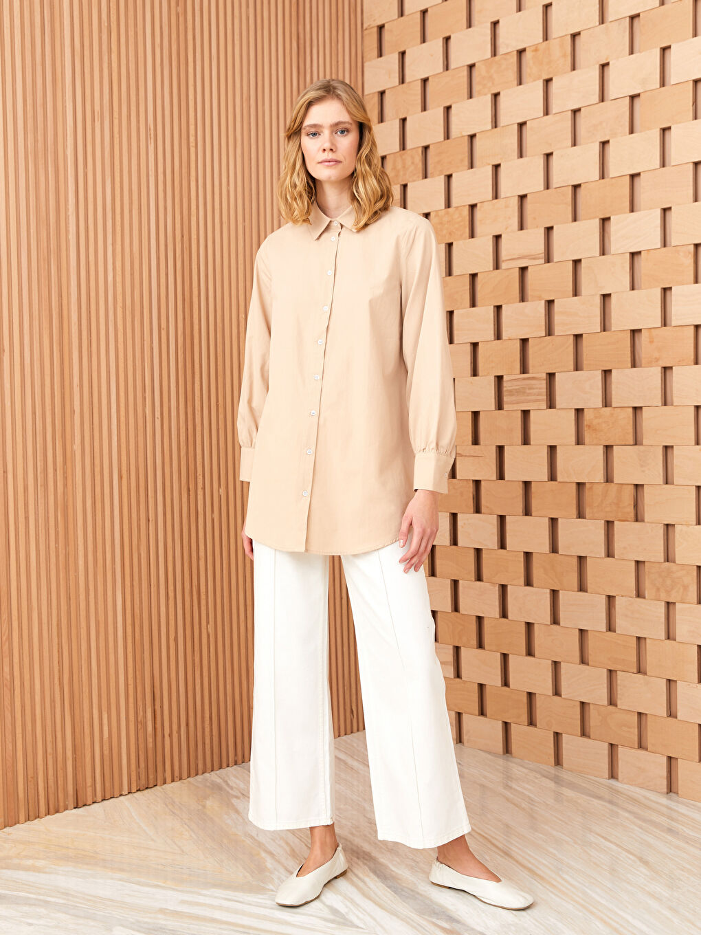 әйелдерге арналған өрнексіз ұзын жең жейде туника-2