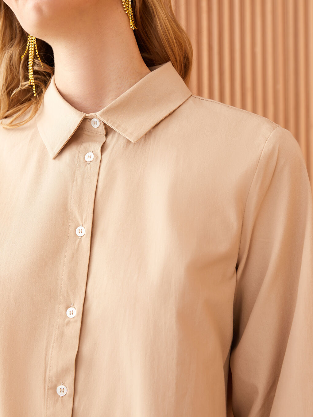 әйелдерге арналған өрнексіз ұзын жең жейде туника-3