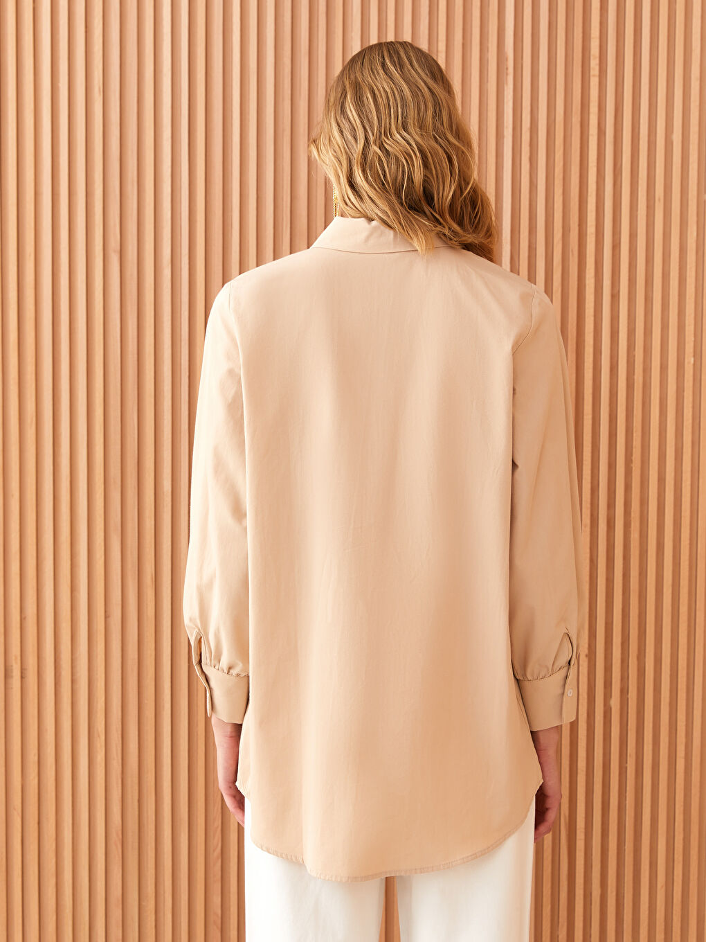 әйелдерге арналған өрнексіз ұзын жең жейде туника-4