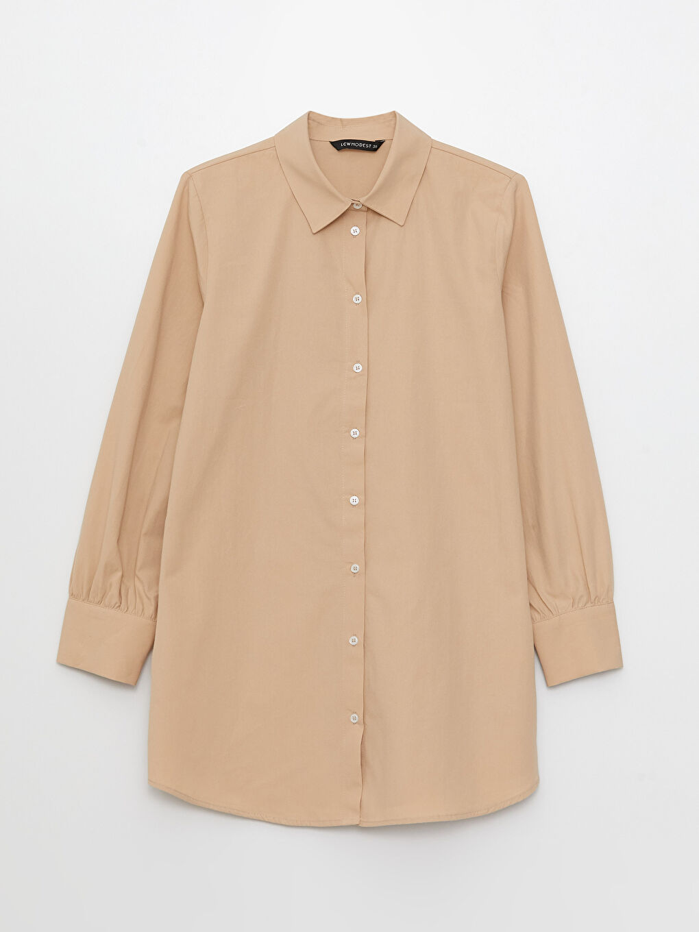 әйелдерге арналған өрнексіз ұзын жең жейде туника-5