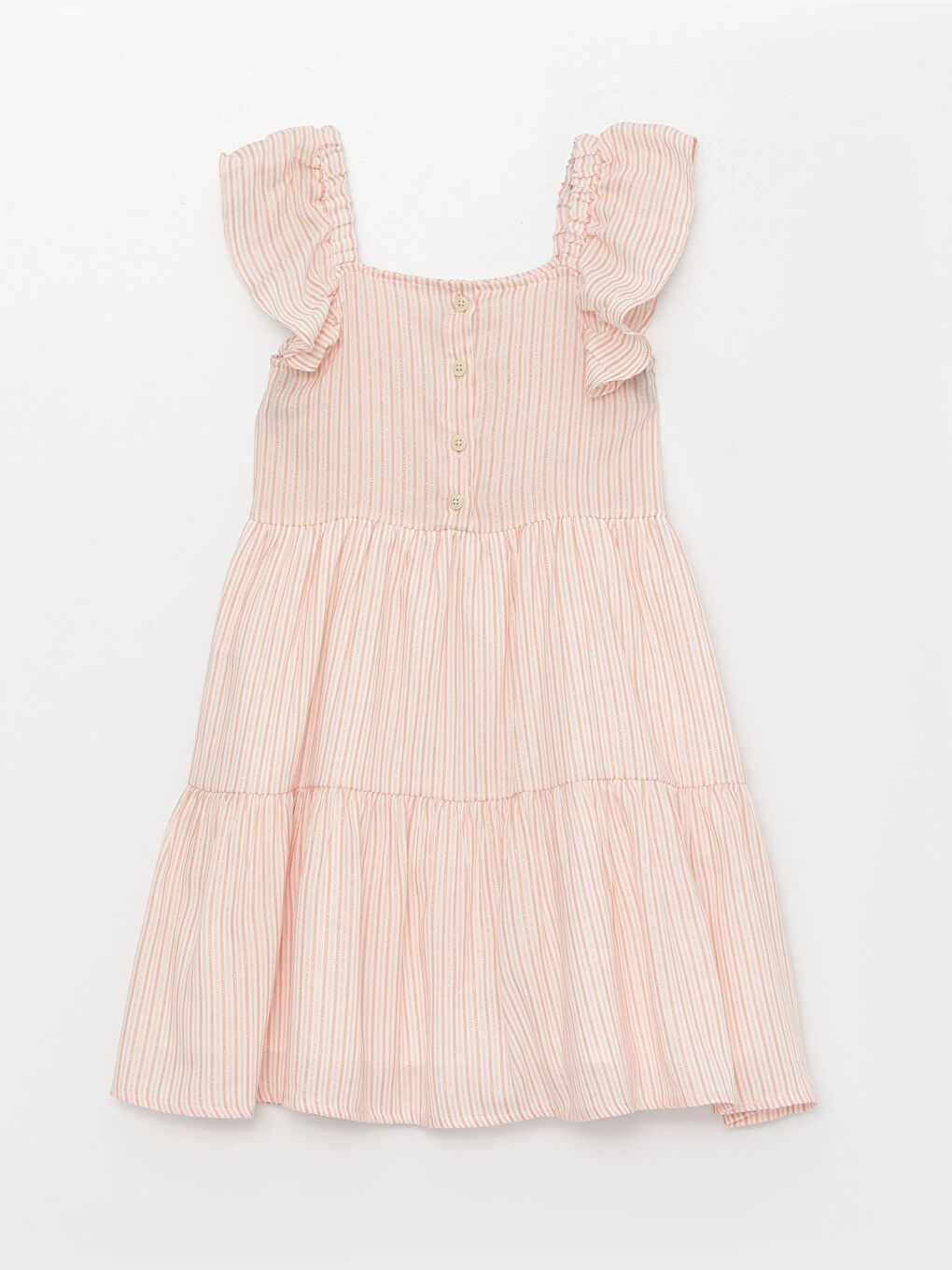 LCW Kids Рокля с квадратно деколте и къс ръкав за момичета -S3CC54Z4-LEY
