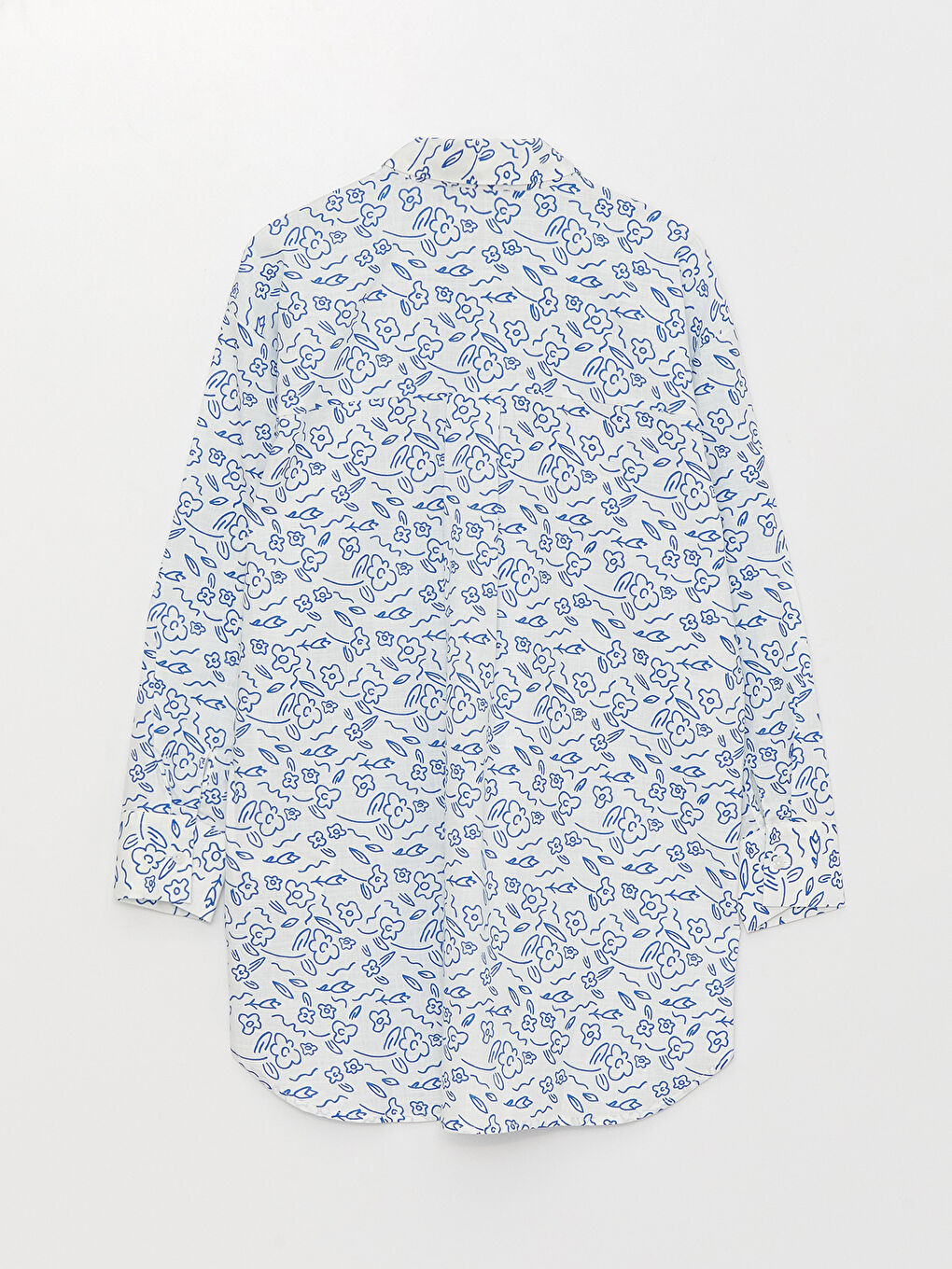 قميص تونيك بوبلين منقوش للسيدات-6