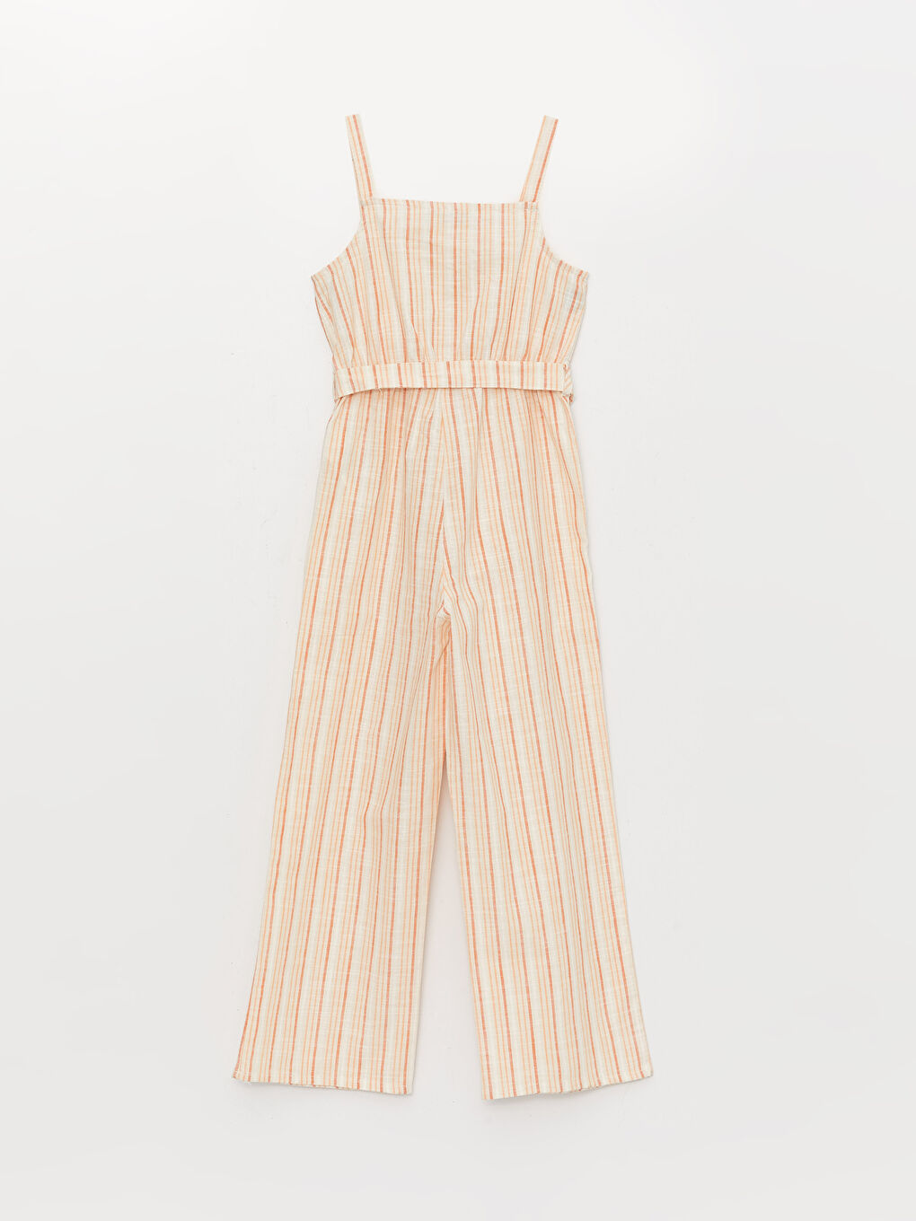 Square Neck Striped Strap Girls' Jumpsuit -S3CC68Z4-LE8