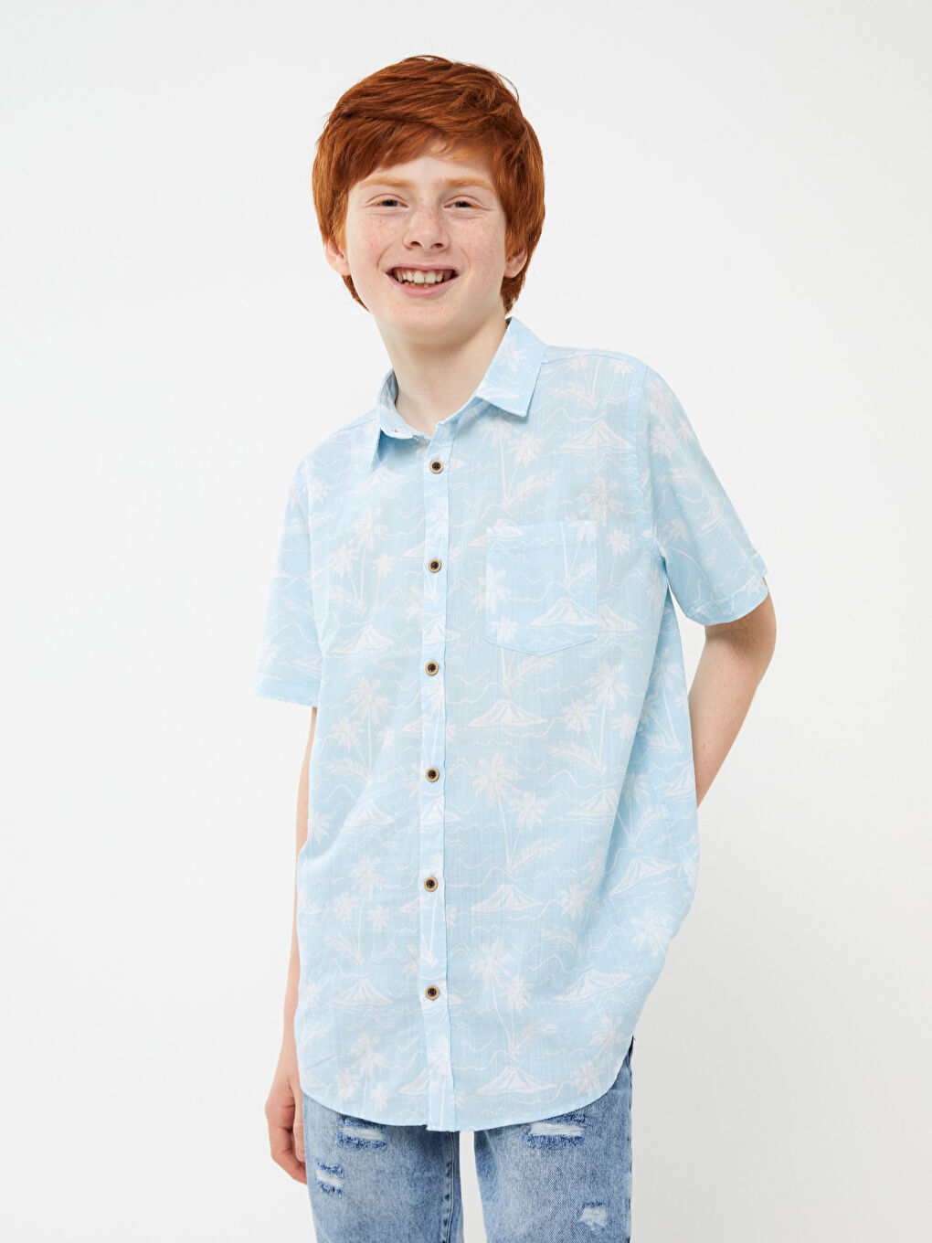 LCW Kids قميص بأكمام قصيرة -S3CC79Z4-LQQ