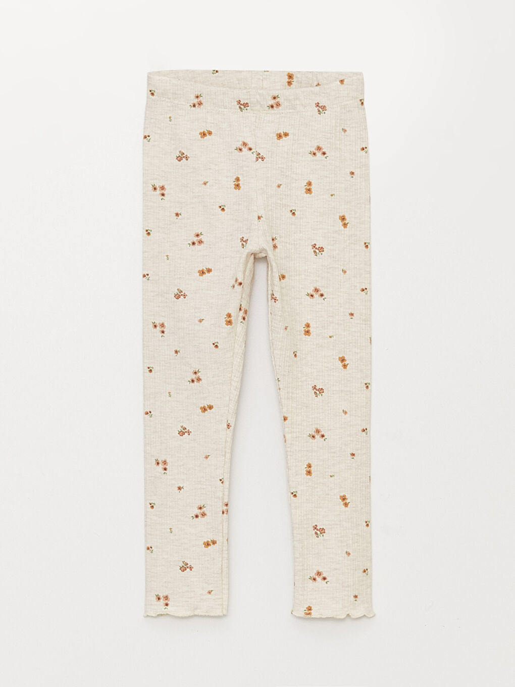 Set 2 Piese Bluză cu Guler Rotund și Mânecă Lungă cu Volane și Leggings pentru Bebeluși Fete-2