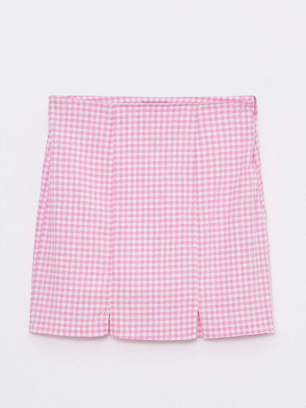 جيبة نسائية كاروهات بتفصيلة شق وسحاب على الخصر-5