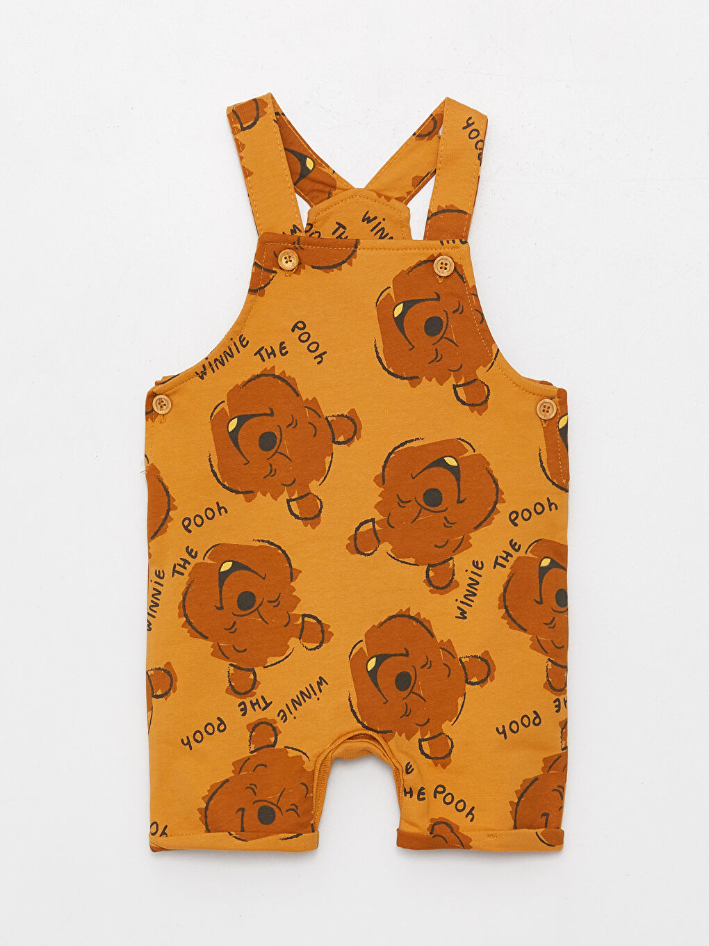 Sarı Bisiklet Yaka Kısa Kollu Basic Erkek Bebek Salopet-1