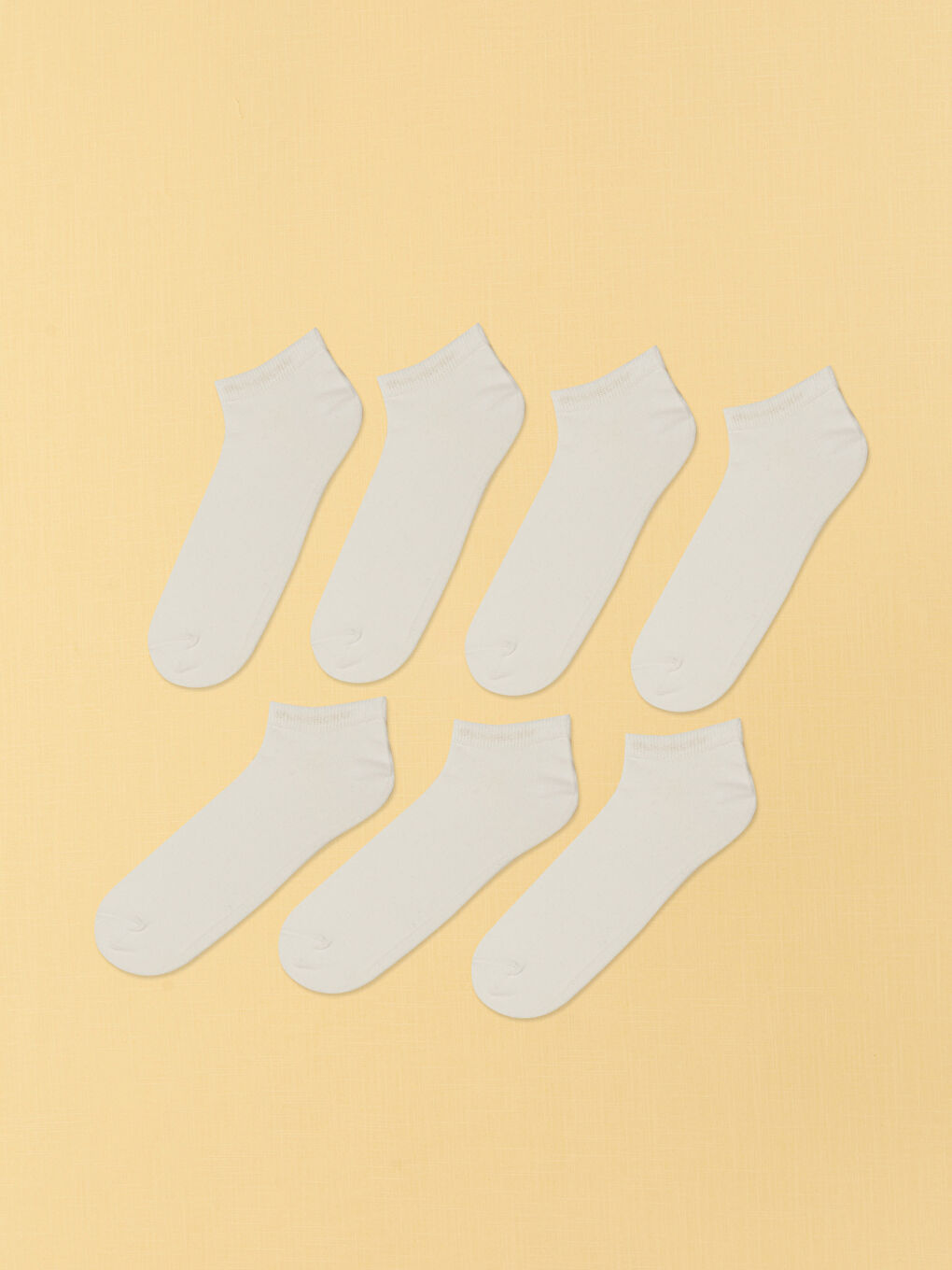 Beyaz Erkek Patik Çorap 7'li